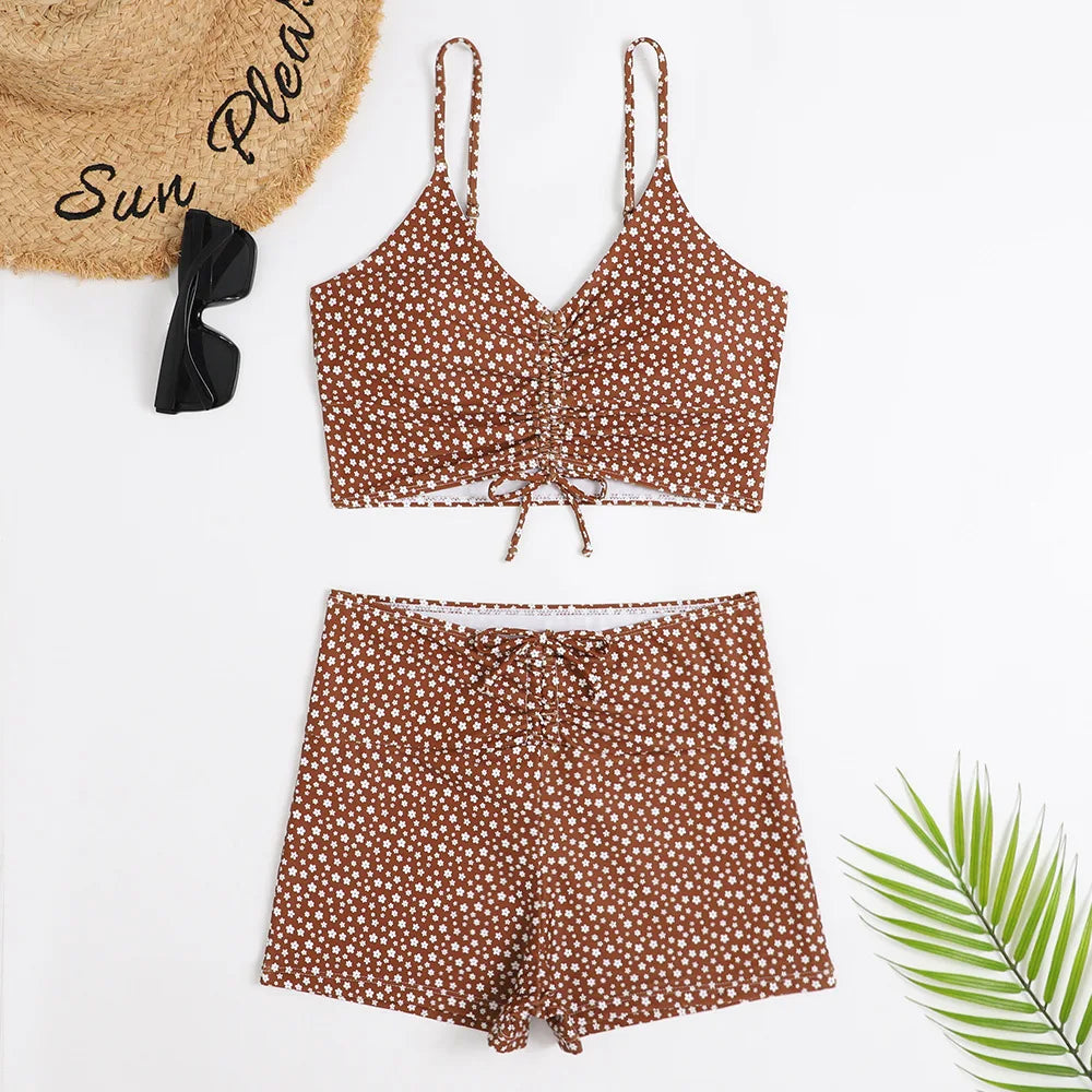 Women’s High-Waist Floral Push-Up Bikini