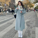 Women’s Double-Breasted Wool Windbreaker