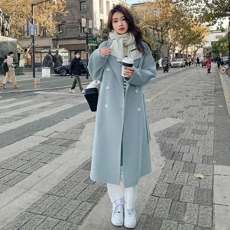 Women’s Double-Breasted Wool Windbreaker