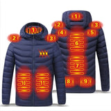 Smart USB Heated Winter Parka | 9-Zone Thermal Jacket