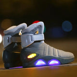 LED Light Up Basketball Shoes for Men: High Top Cosplay Sneakers - "Back to Future" Inspired 2