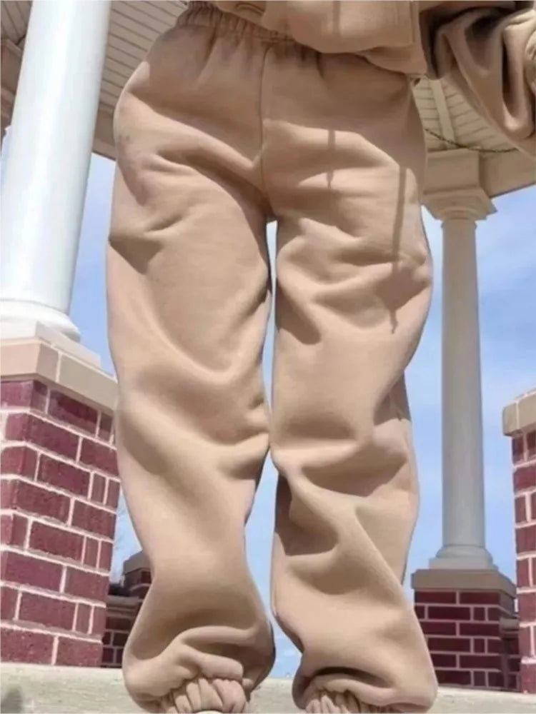 Hoodies Suit Winter Spring Solid Casual Tracksuit Women Fleece 2 Pieces Set Sports Sweatshirts Pullover Sweatpants Wholesale 22