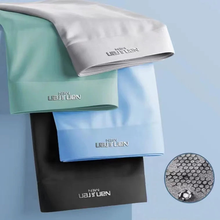 Men’s 4-Pack Ice Silk Breathable Boxers