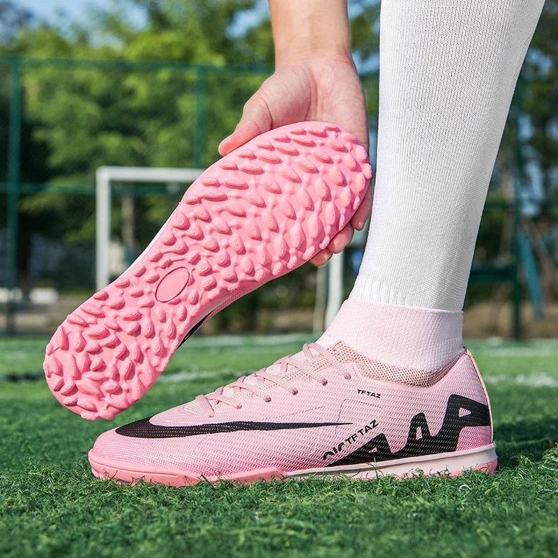 Men Soccer Shoes Outdoor Professional Training Football Boots Unisex Turf Futsal Match Soccer Cleats Grass Non-slip Breathable 6