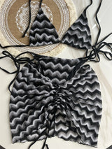 Women’s Maple Leaf Three-Piece Swimsuit Set