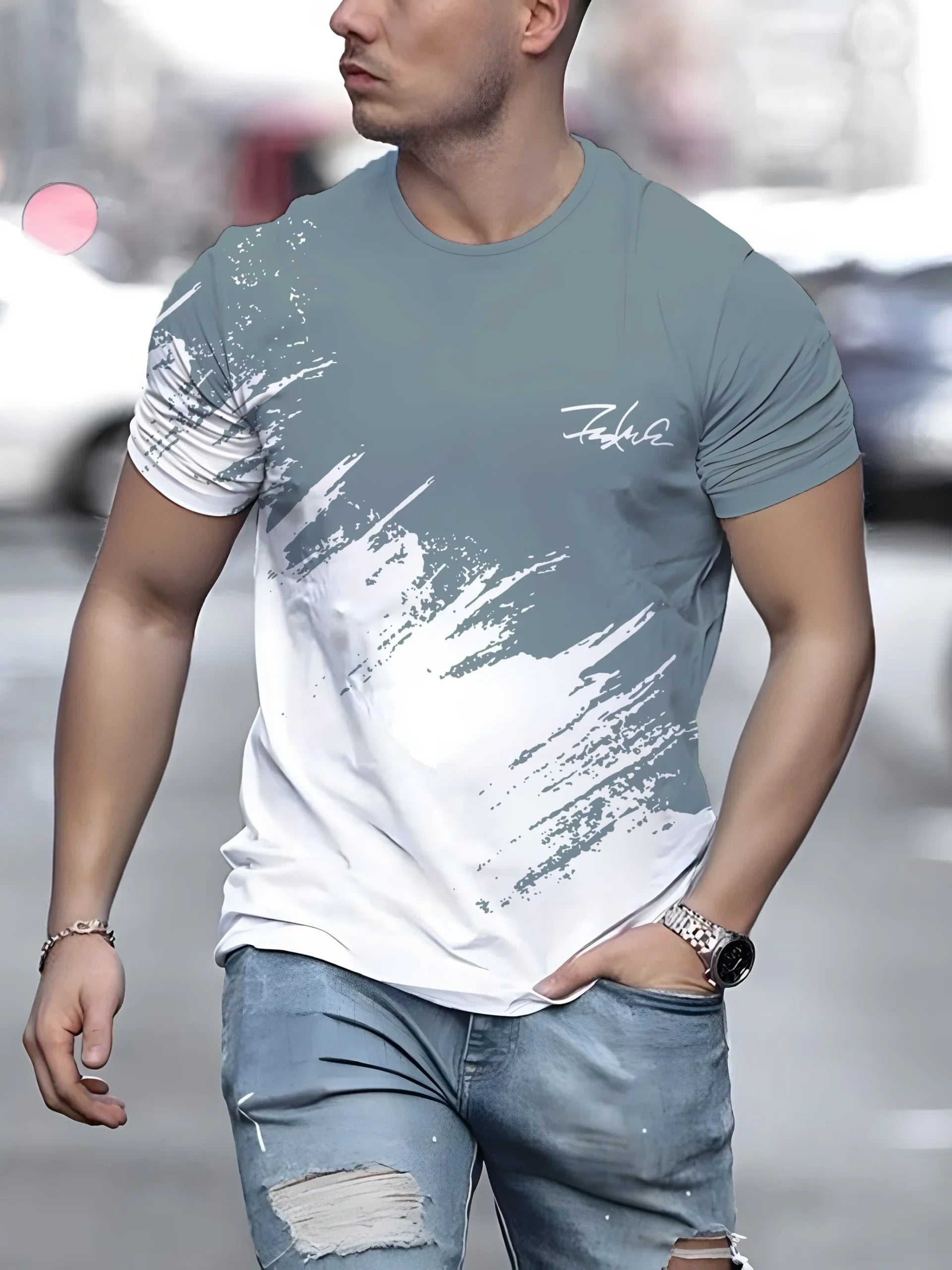 Men's T Shirt Short Sleeve Crew Neck Casual Outdoor Pullover T Shirt For Men Streetwear Sportshirt Top Tees Oversized Clothing 5
