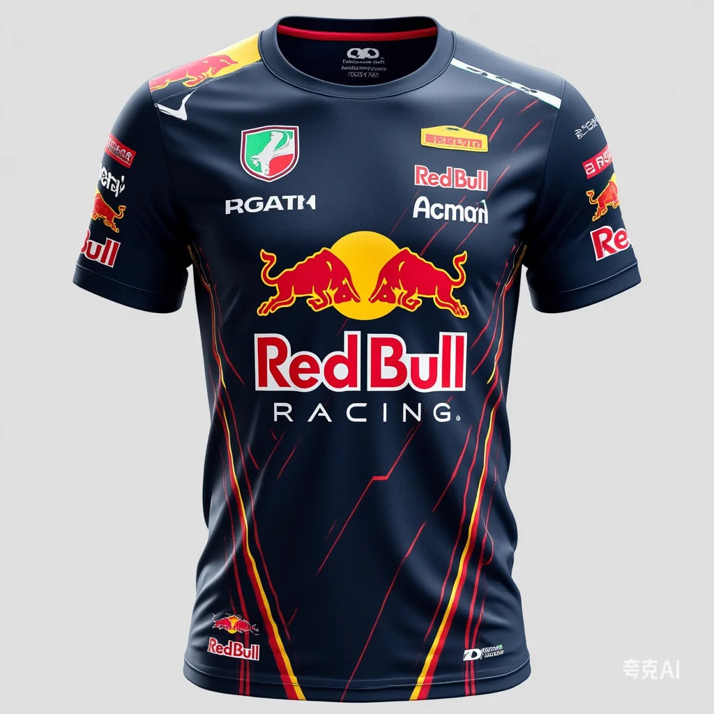 2025 New Red Bull Racing 3D Men's T-shirt F1 Formula Racing Red Bull Racing Suit Extreme Sports High Quality Brand Training Suit 6