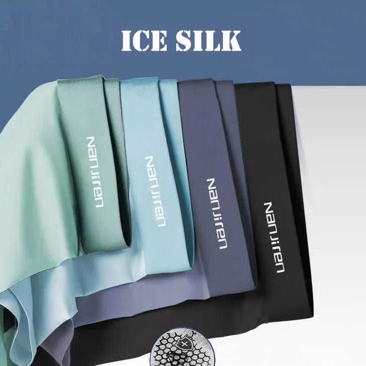 Men’s 4-Pack Ice Silk Breathable Boxers