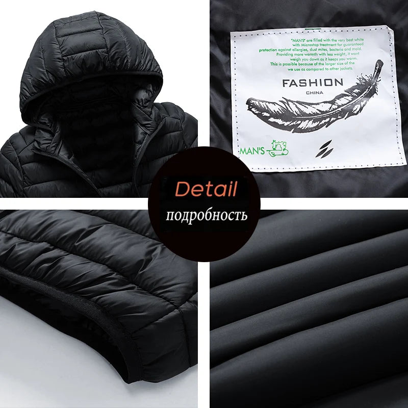 8XL Men New Autumn Winter Warm Waterproof Parkas Jacket Coat Mens Hooded Casual Outwear Detachable Hat Outfits Parkas Coat Male 6