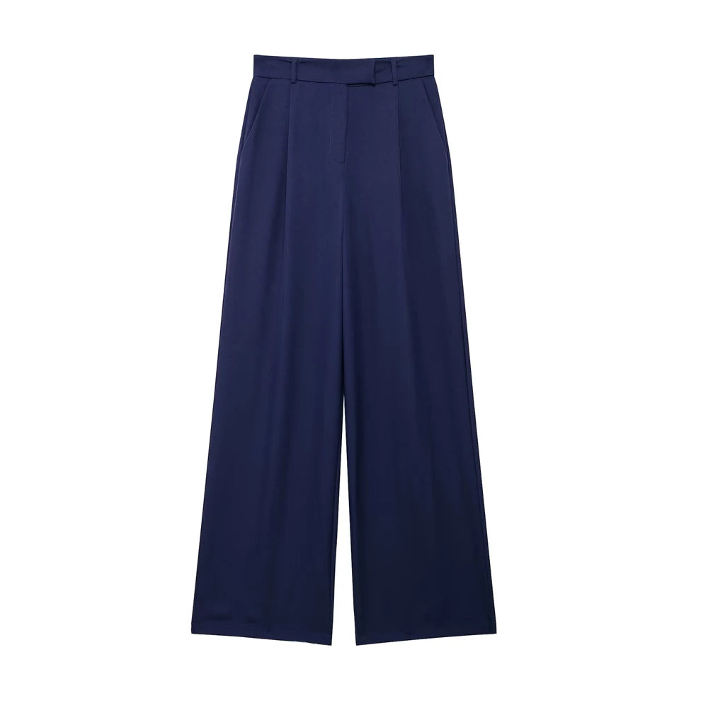 Vintage High-Waist Wide-Leg Trousers