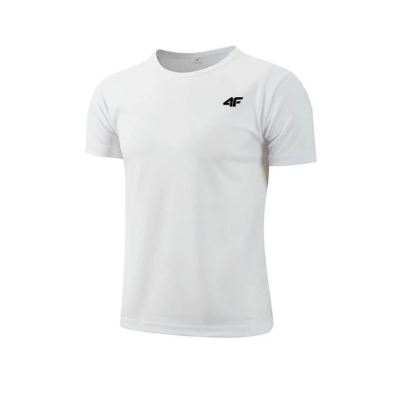 Men's Summer Exercise Trainning T-shirt High Quality Breathable Quick Dry Short Sleeved Top Marathon Gym Fitness Basketball Tees 3