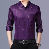 Men's Casual and Fashionable Long Sleeved Printed Shirt, Non Ironing and Wrinkle Resistant Business Top TheFashionFever 5
