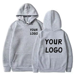 DIY Custom Your Brand LOGO  Men Women Casual Hoodie  Top Solid Color Pullover Street Personality Sweatshirt Custom Gifts 4