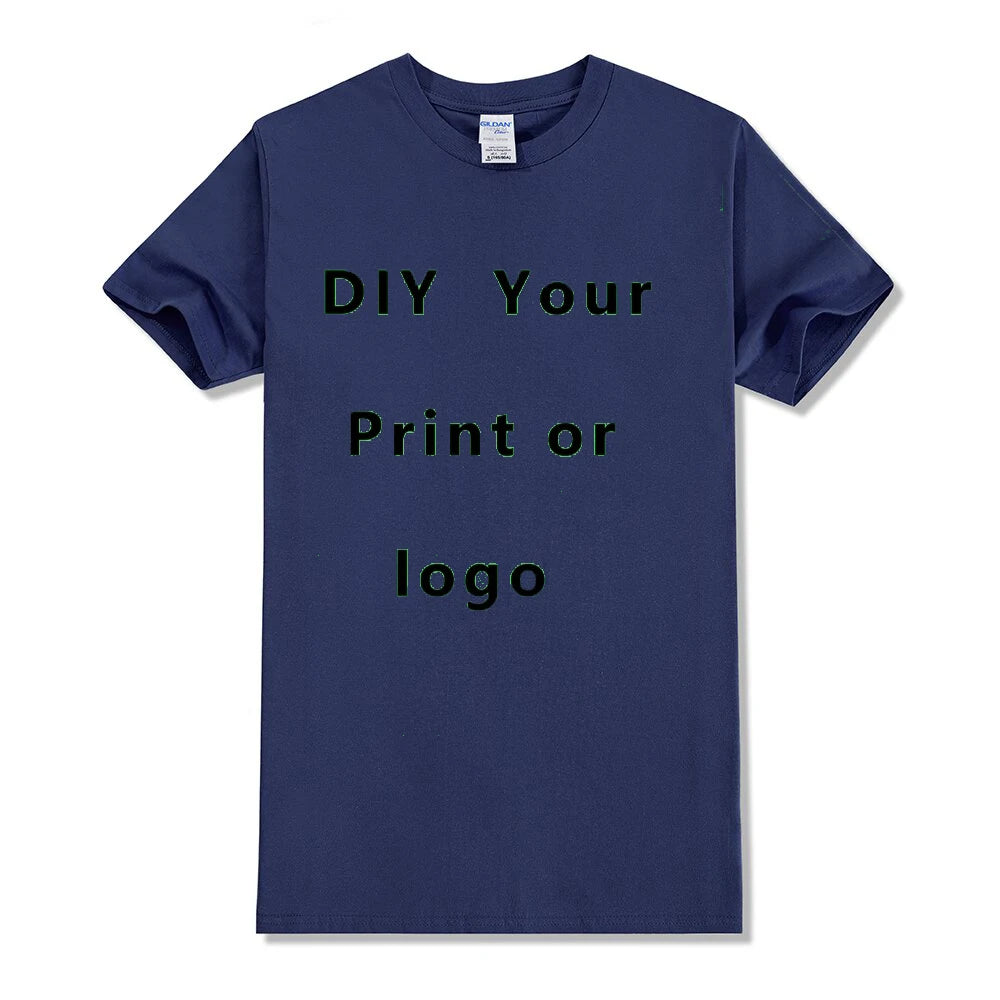 Custom T shirt Women Men Customised Printed 100% Cotton Short Sleeve Your Logo Photo Brand Text Tee Personalize Graphic Clothing