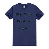 Custom T shirt Women Men Customised Printed 100% Cotton Short Sleeve Your Logo Photo Brand Text Tee Personalize Graphic Clothing