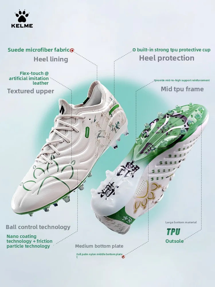 Kelme Men's Football Shoes Adult Mg Short Spikes Artificial Turf Training Football Boots Indoor Anti-slip Soccer Shoes 2