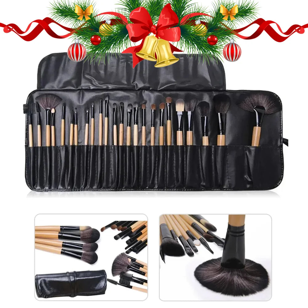 Gift Bag Of 24 pcs Makeup Brush Sets Professional Cosmetics Brushes Eyebrow Powder Foundation Shadows Pinceaux Make Up Tools