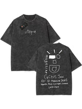 Unisex 100% Cotton Washed Oversized Graphic T-Shirt