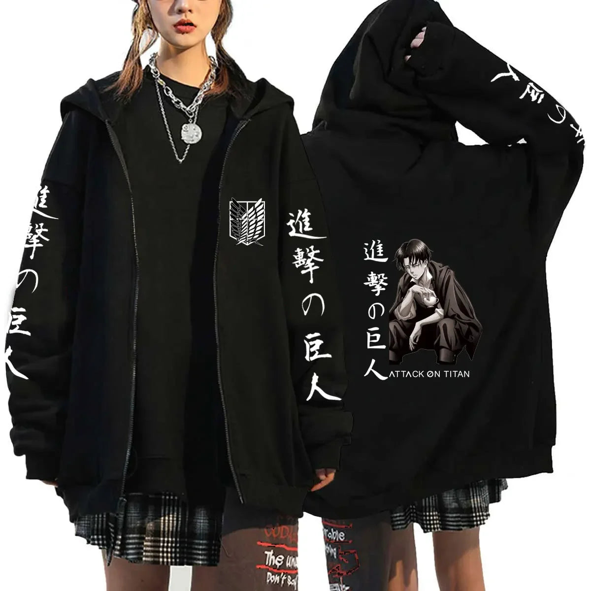 Women’s Anime Zip-Up Sports Hoodie