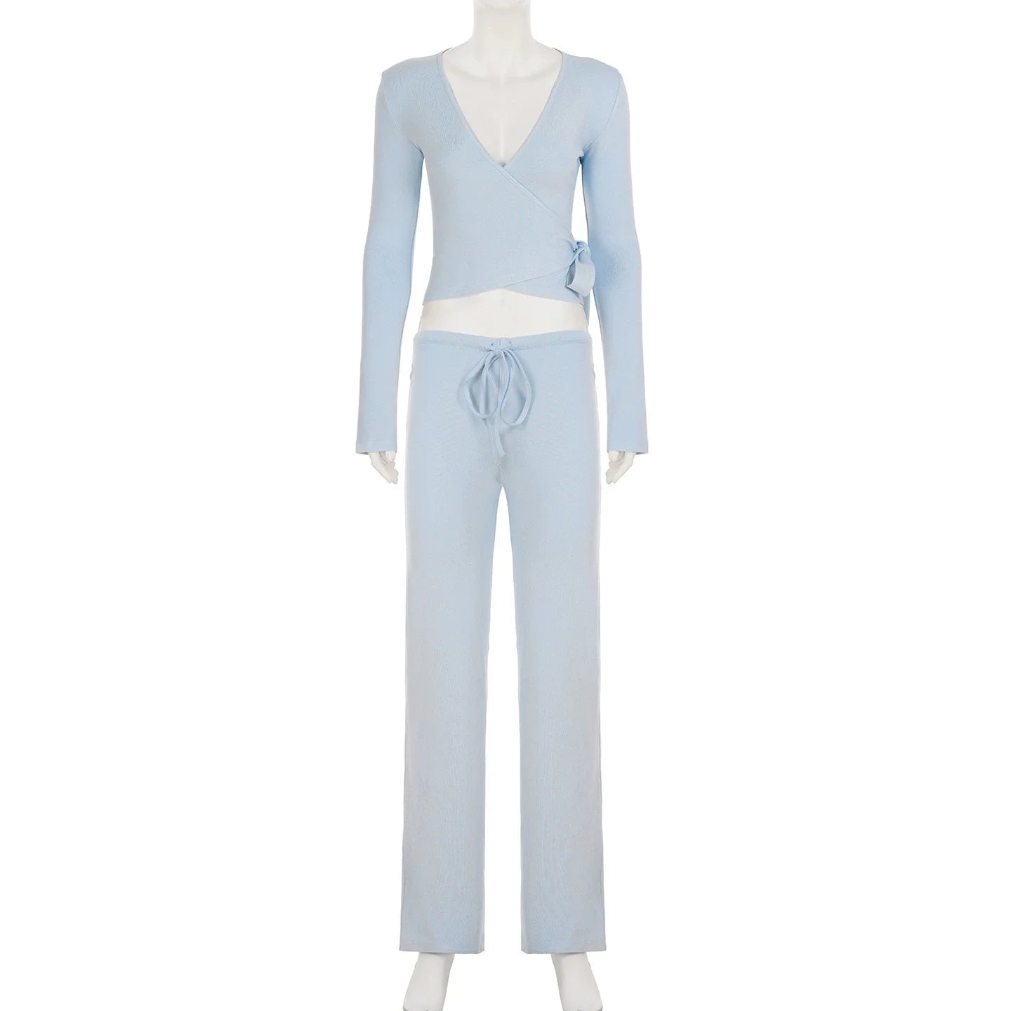 Women’s Flare-Sleeve Cardigan & Wide-Leg Trouser Set