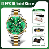 Men's Watches Top Brand Luxury Watch for Men Original Waterproof Stainless Steel Chronograph Moon Phase 3