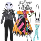 Classic The Nightmare Before Christmas Vintage Halloween Dress Sally Jack Jumpsuit Cosplay Clothes Children Fancy Party Apparel