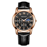 Men’s Luxury Quartz Watch - Casual Brown Leather Wristwatch