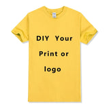 Custom T shirt Women Men Customised Printed 100% Cotton Short Sleeve Your Logo Photo Brand Text Tee Personalize Graphic Clothing
