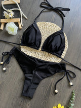 Chic Triangle Bikini Set | Women’s Brazilian Style Halter Swimwear