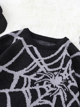 Autumn and Winter Spider Web Jacquard Pattern Pullover Sweater Casual Round Neck Knitted Men's Pullover 3