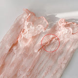 New Long Lace Hollow-Out Fingerless Gloves Sun Protection Sleeves Mesh Lace Thin Cycling Gloves 6