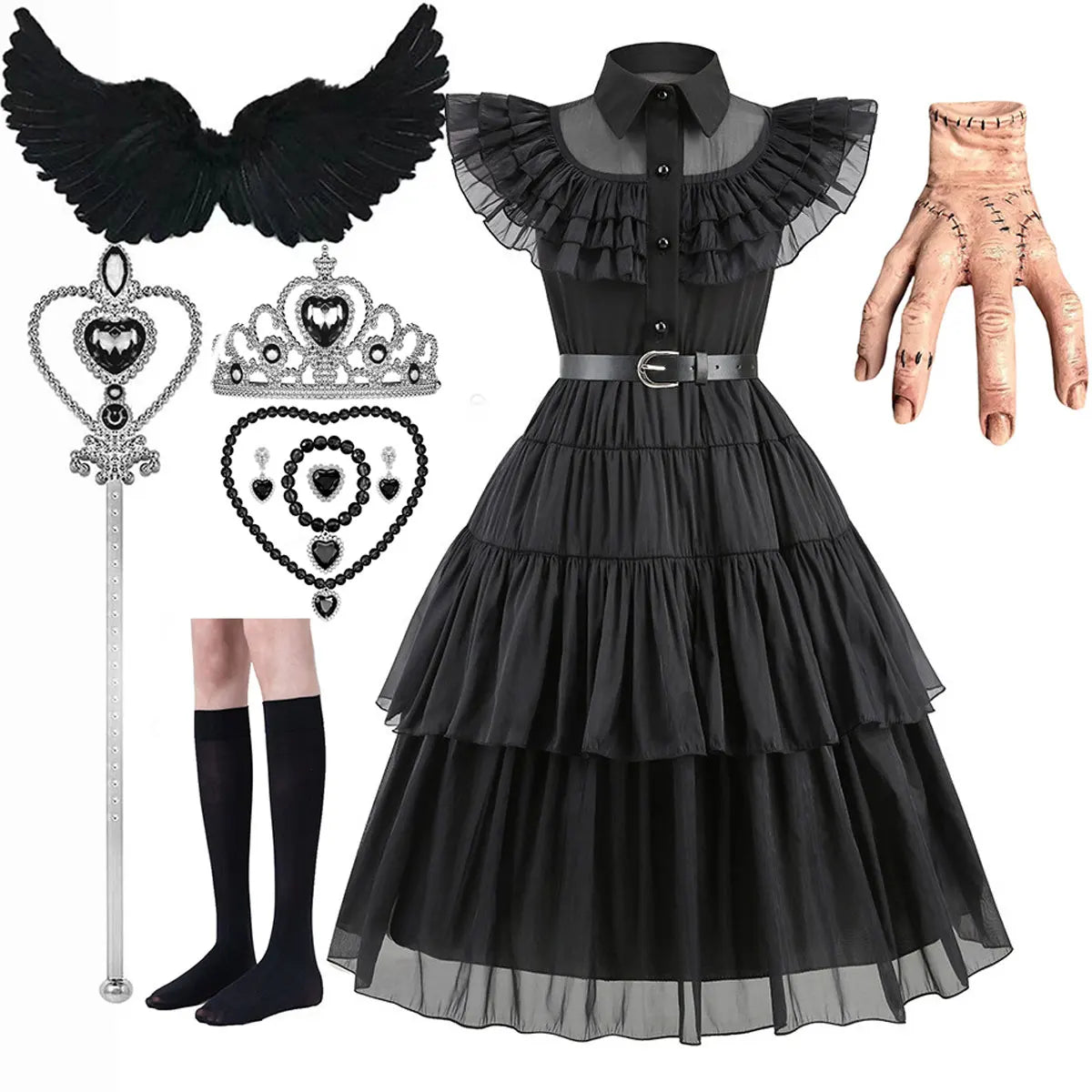 Disney-Inspired Wednesday Addams Cosplay