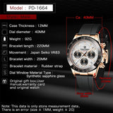 40mm New V2 PAGANI DESIGN Men's Quartz Watches Sapphire Retro Chronograph Stainless Steel Waterproof Watch Men Relogio Masculino 3