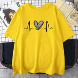 Women’s Leopard Heart Graphic T-Shirt