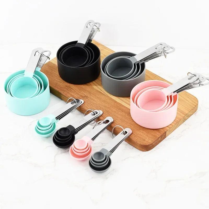 8PCS/set Stainless Steel Measuring Cup and Spoon Set with Scale for Accurate Baking and Cooking Grain Dessert Measuring Tools 4