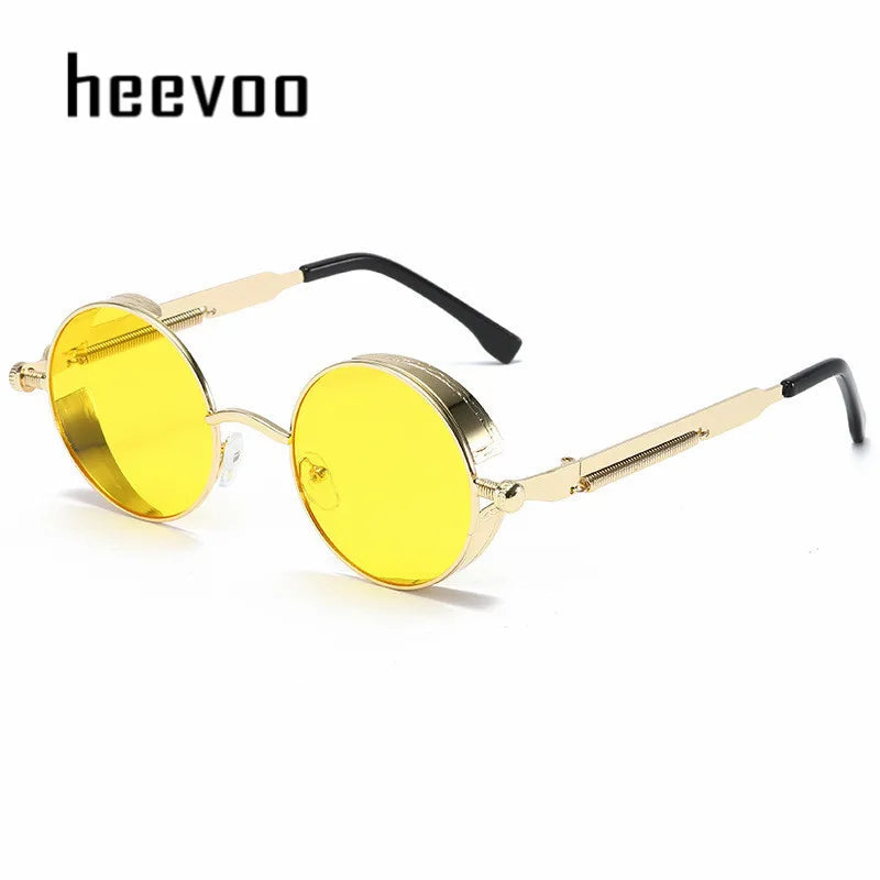 Steampunk Metal Round Sunglasses