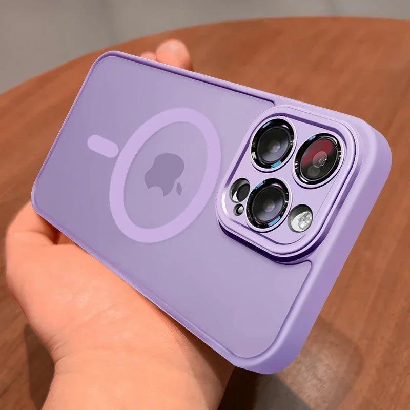 Magnetic Matte Translucent Case with Lens Protection