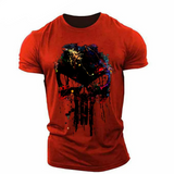 Men’s Patriotic Skull 3D Print T-Shirt