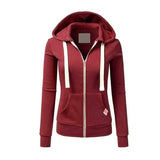 2024 Autumn/Winter New Women's Personalized Fashion Sports Hoodie Long Sleeve Drawstring Pocket Zipper Coat Woolen Sweater Top 6