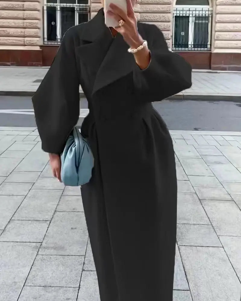 Women’s Retro Palace Lantern-Sleeve Coat