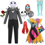 Baby Girls Halloween Cosplay Party Sally Dresses The Nightmare Before Xmas Anime Children Horror Cosplay Jack Costume Outfit 2