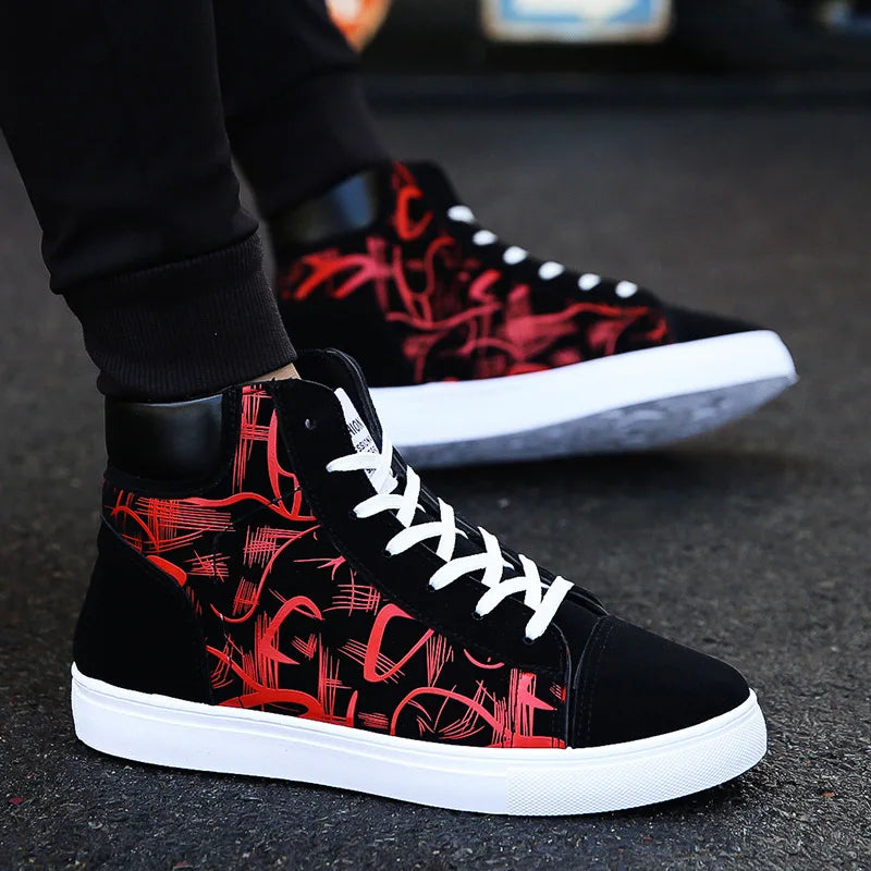 Fashion Sneakers Men Cloth Shoes Breathable Cool Street Style Shoes Male Brand Sneakers Black Blue Red Mens Causal Shoes A305 5