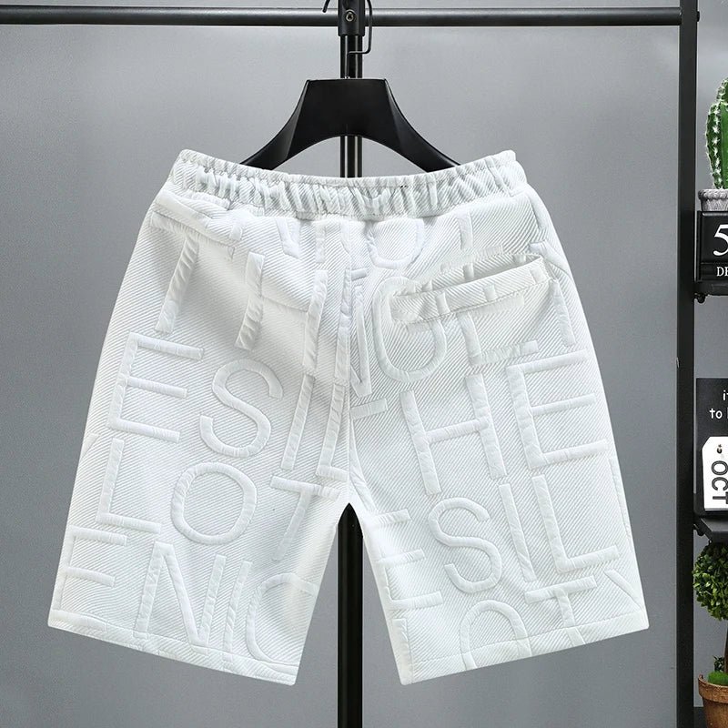 Letters Size 5XL 6XL 7XL New Fashion knitted Shorts Men 3