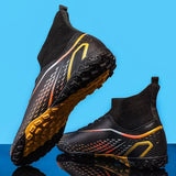 High Ankle Sports Footwear FG/TF Kids Soccer Cleats Football Boots Professional Men's Soccer Shoes Krampon Outdoor Sneakers 2024