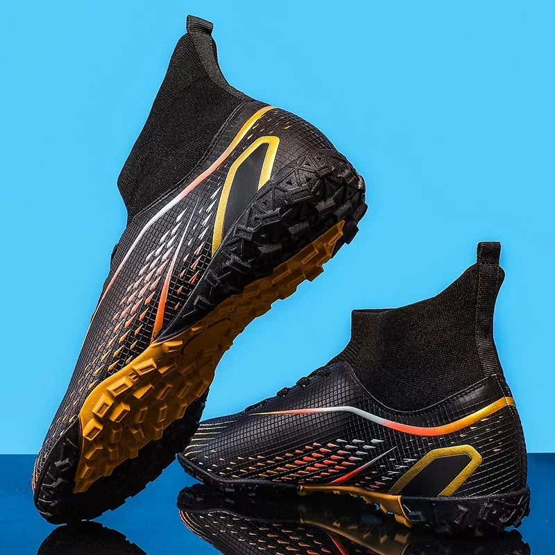 High Ankle Sports Footwear FG/TF Kids Soccer Cleats Football Boots Professional Men's Soccer Shoes Krampon Outdoor Sneakers 2024