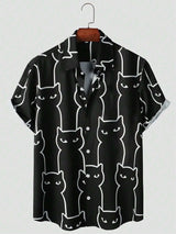 Men's 3D Cat Hawaiian Shirt - Summer Fashion, Short Sleeve 4