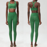 Seamless Ribbed Fitness Yoga Set