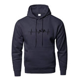 Mountain Heartbeat Hoodies for Man Sweatshirt Autumn Long Sleeve Hooded Sweatshirt 4