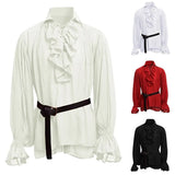 Medieval Viking Halloween Costumes Autumn Casual Shirts 5