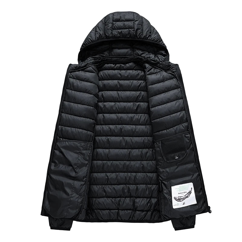 8XL Men New Autumn Winter Warm Waterproof Parkas Jacket Coat Mens Hooded Casual Outwear Detachable Hat Outfits Parkas Coat Male 4